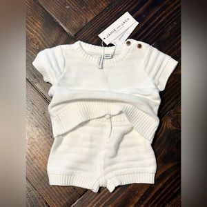 🆕JANIE and JACK Sweater Set in White🤍0-3m